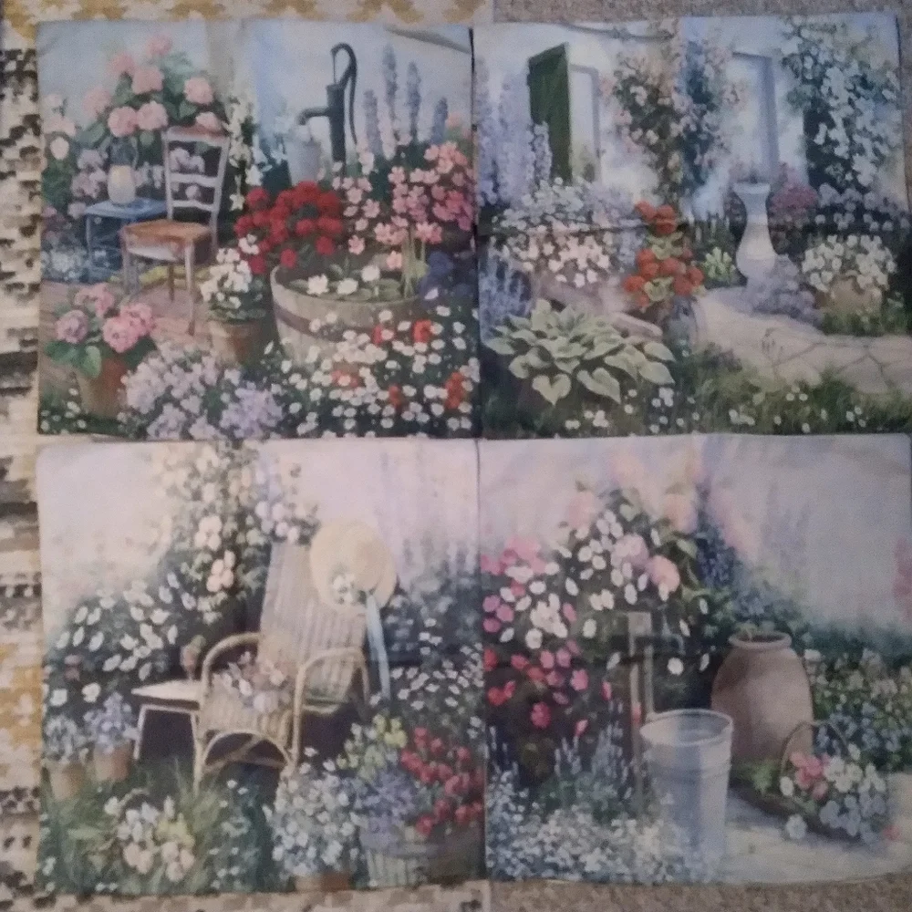 Decorative Spring Linen Pillow Covers -Set of 4